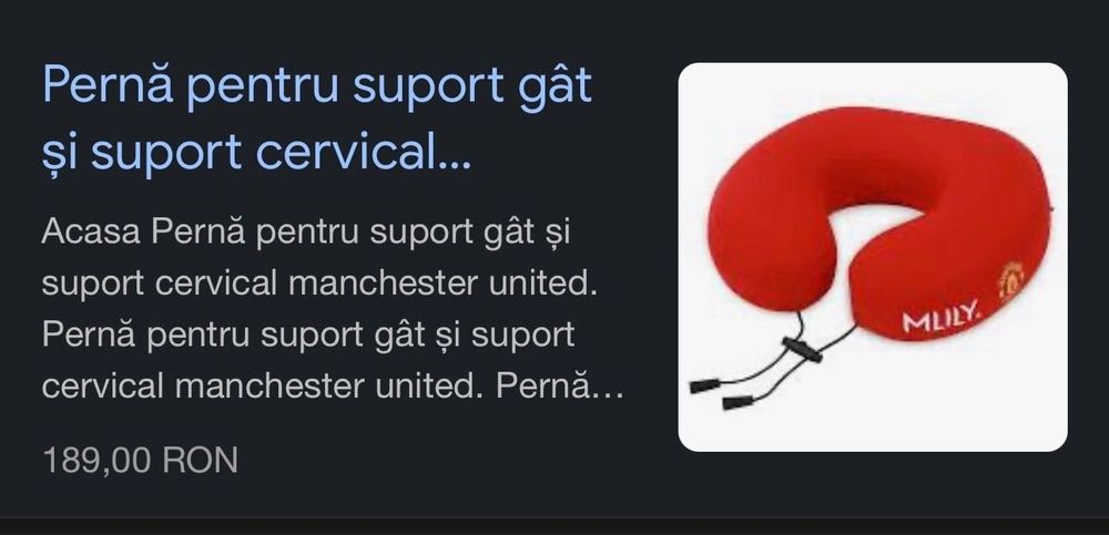 Pernă călătorie Dormeo ediție limitată Manchester United