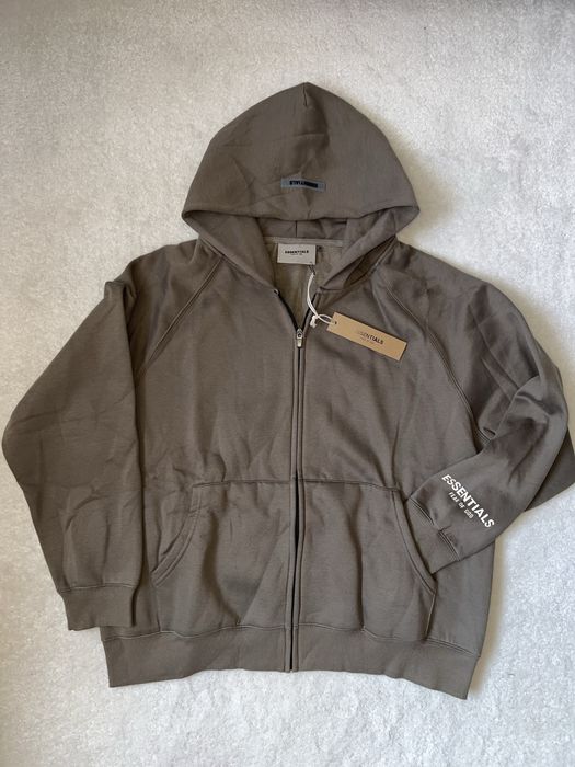 Hanorac cu fermuar Essentials Gri M
