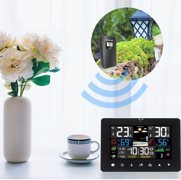 Statie meteo Statie meteo LED cu senzor exterior wireless, cu calendar