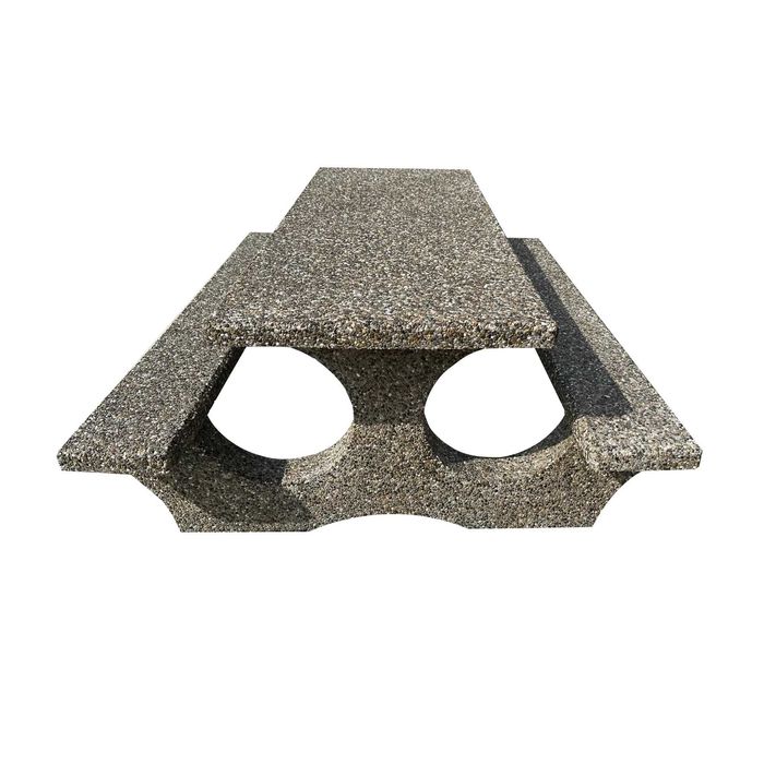 Set masa din beton Vlad cu banci aspect piatra naturala 190x150x74 cm