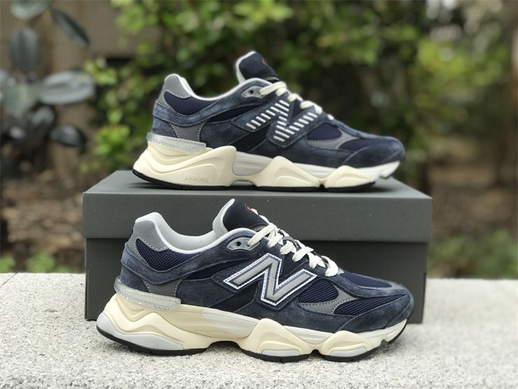 New Balance 9060 Navy White Full Box