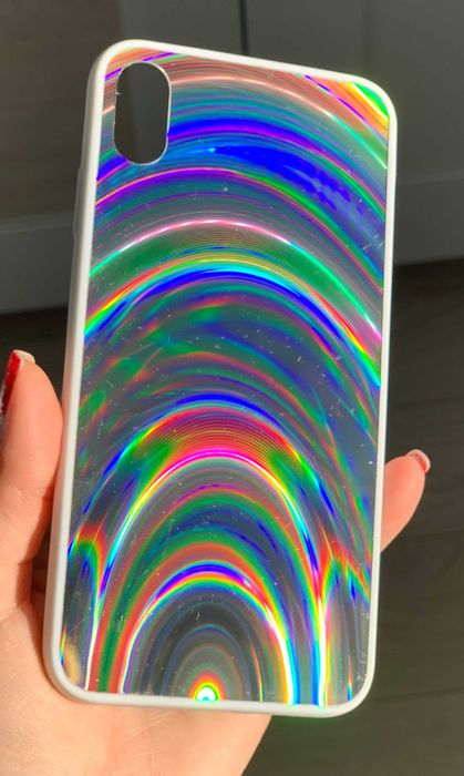 Husa tip oglinda model Curcubeu pentru iPhone XS Max