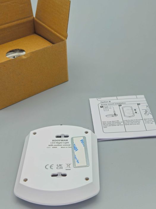 Комплект 2 броя LED нощни лампи с датчик за движение, USB зареждане