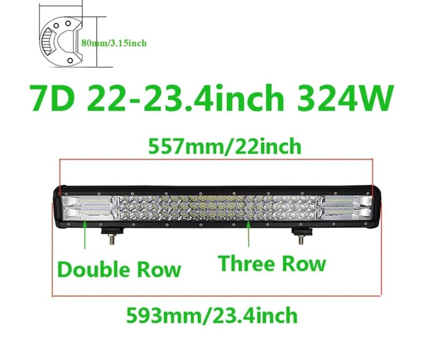 Led bar 7 D Drept, Proiector 45 cm-60 cm TRANSPORT 0
