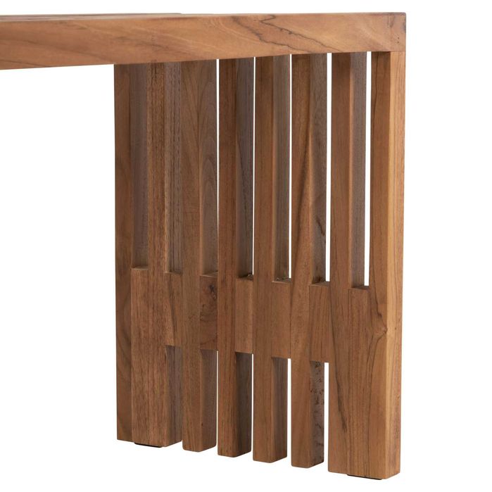 Пейка HM9829, Масив тиково дърво, 139,5x34,5x48,5Hcm