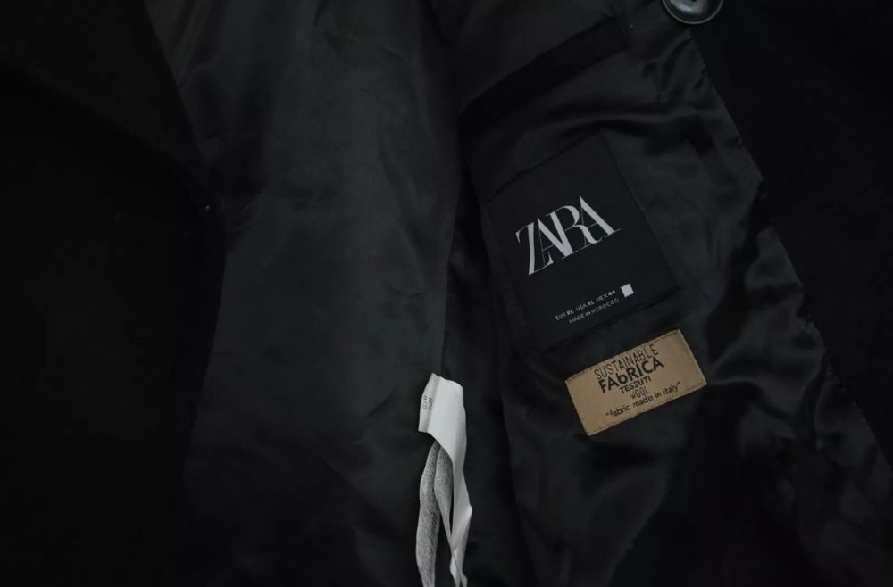 Palton lână Zara,military,army nasturi metalici! Negru XL,Impecabil