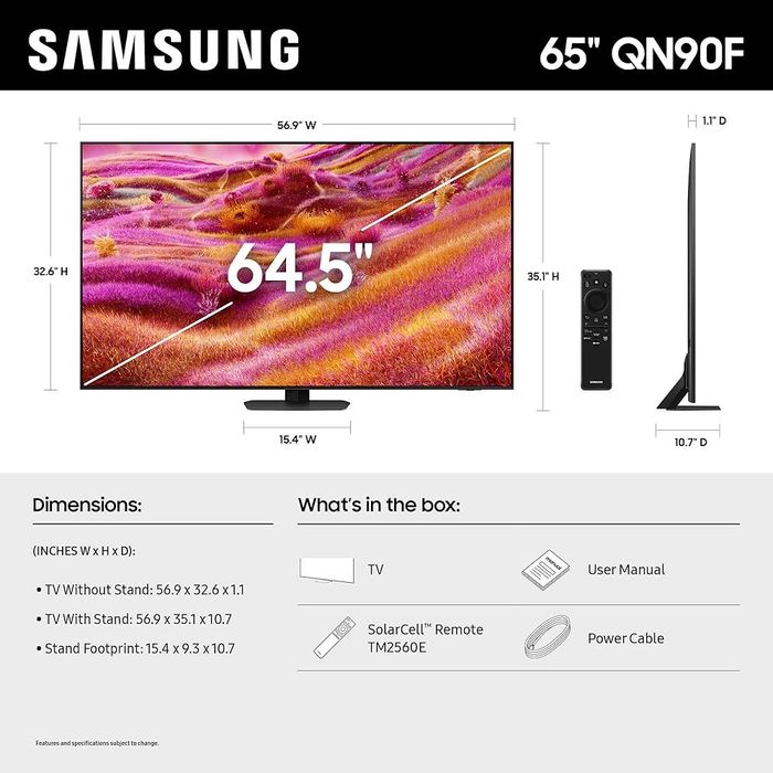 Samsung Neo QLED MINI LED 65QN70F/ 65QN80F/ 65QN85F/ 65QN90F (2025)