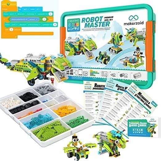 НОВ роботика конструктор Makerzoid Robot Master Premium 200+ в 1 (600+ части)