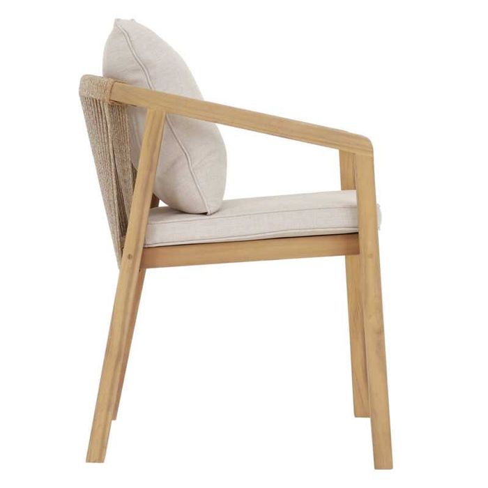 Трапезен стол, CONTREL, Сив, Бежов, Текстил, 61х58х75см.