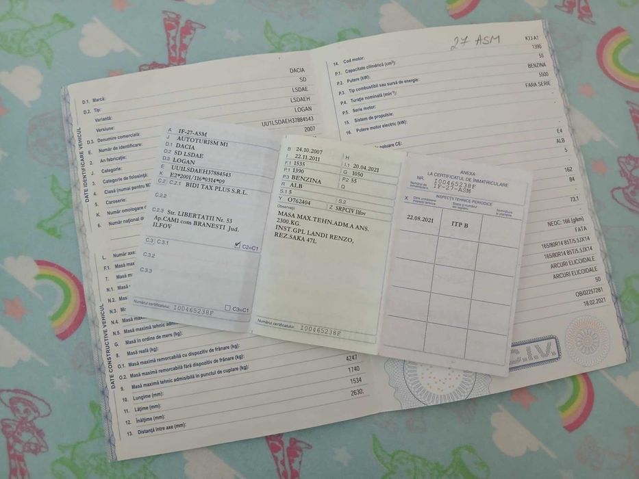 Documente auto Logan.