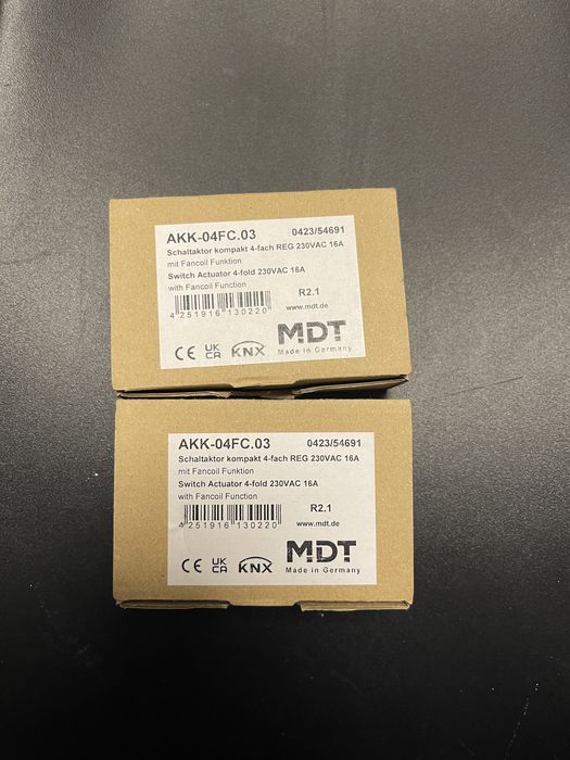 Actuator KNX MDT AKK-04FC.03 – Switch cu 4 canale , 16A, Fan Coil