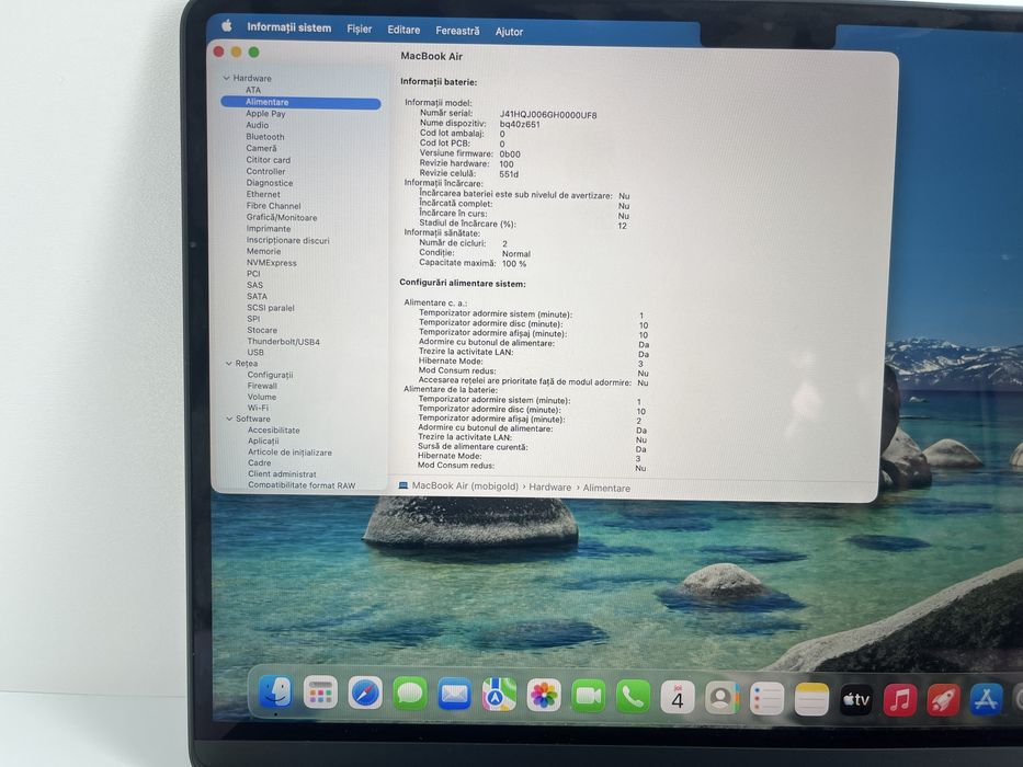 MacBook Air 13” M5 512/16GB Blue 2 cicluri Produs In Stare Impecabila