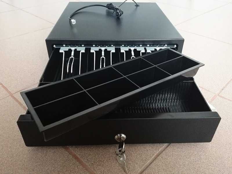 Sertar de bani 4 bancote, 8 monede, metalic, tavita detasabila