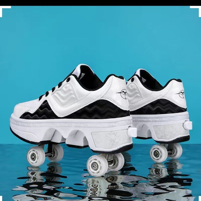 Кроссовки-ролики механизм на кнопки