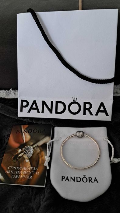 Сребърна гривна за талисмани/ 17см