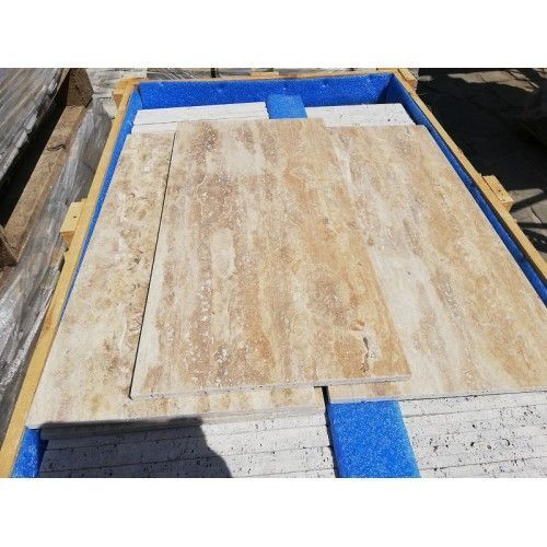 Piatra naturala/placi travertin pentru/travertin Veincut 30.5X61X1.2cm