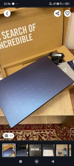 Asus E510 MA noutbuk sotiladi
CPU: intel celeron 
RAM: 4GB 
SSD: 128GB