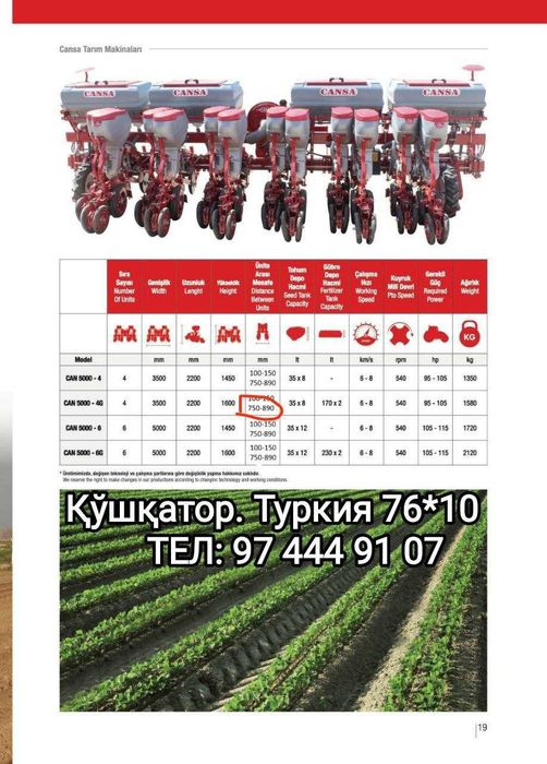 қўшқатор пневматик Туркиянинг CANSA