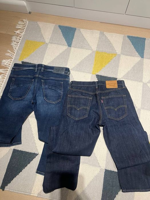 Pachet 2 perechi blugi bărbați – Levi’s 514 W30 L34 + Diesel Industry Mărimea 31