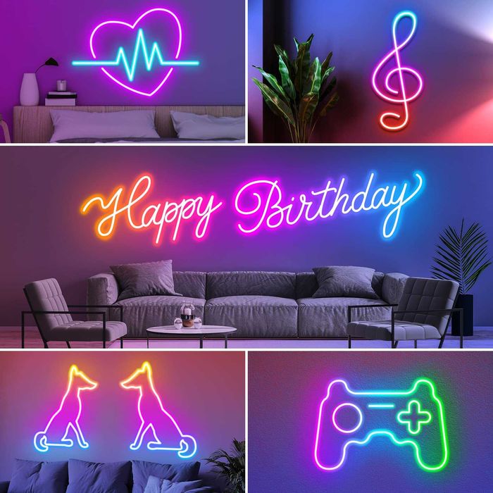 Bandă LED neon AILBTON 30m RGB, aplicație + telecomandă