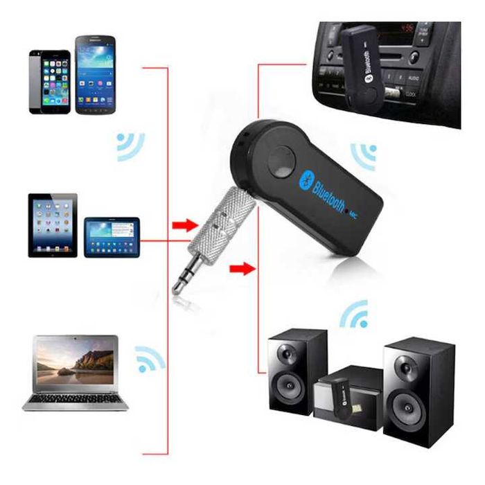 Adaptor audio auto, Bluetooth, AUX, Negru