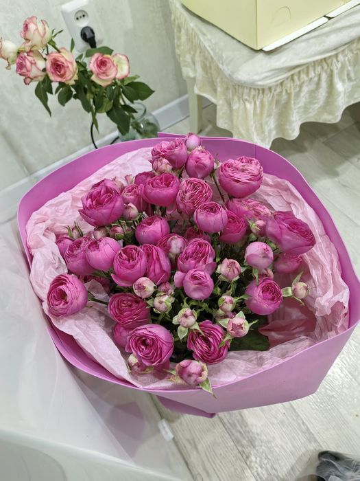 Цветы гүл пионы розы