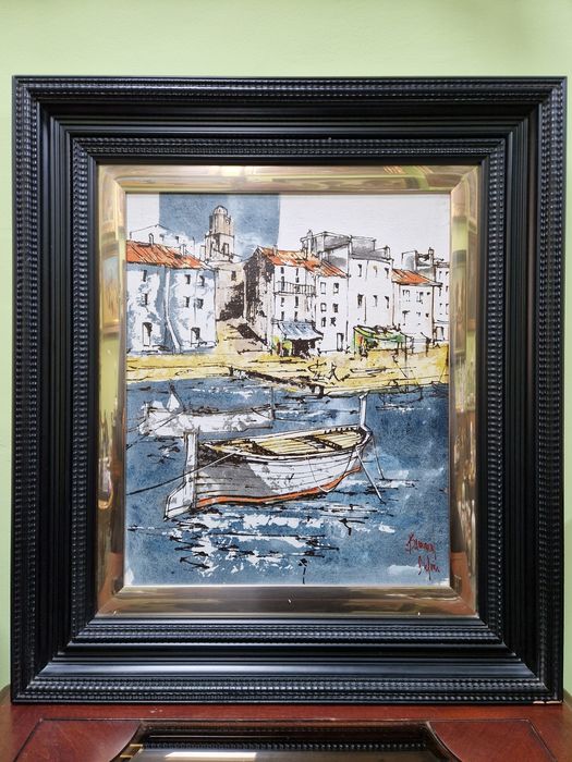 Уникална авторска майсторска антикварна картина масло