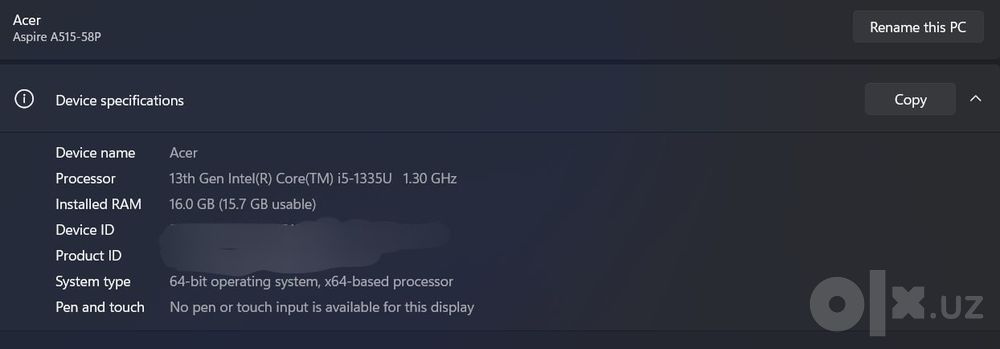 "Acer aspire 5 "