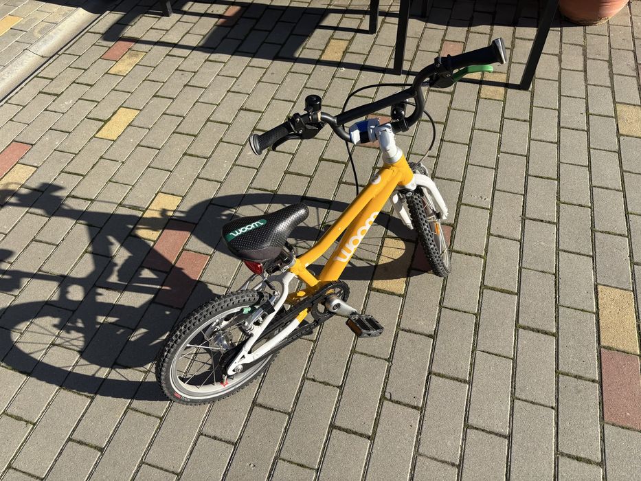 bicicleta copii galbena woom 2