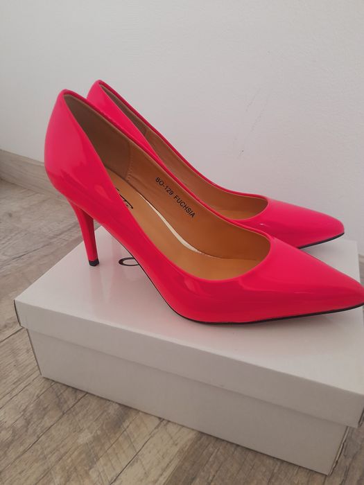 Pantofi noi, fucsia, stiletto