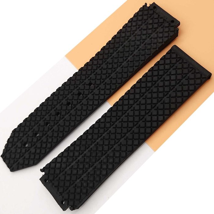 Curea de ceas din silicon negru compatibilă cu Hublot