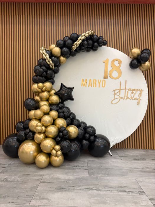Decor baloane , botez, majorate , petrecere mot