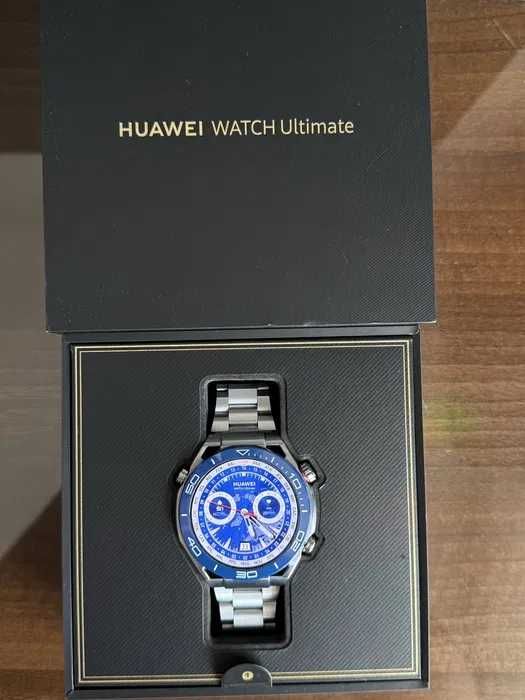 Huawei Watch Ultimate Blue Titanium, impecabil, fullbox!
