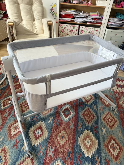 Patut 2 in 1 Co-Sleeper Kinderkraft Neste Up, Gri