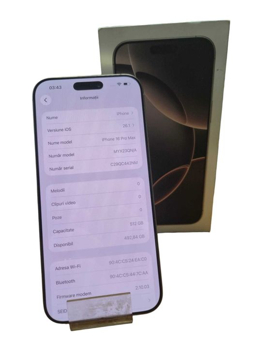 Iphone 16 Pro Max 512Gb Desert / Amanet Cashbook Unirii
