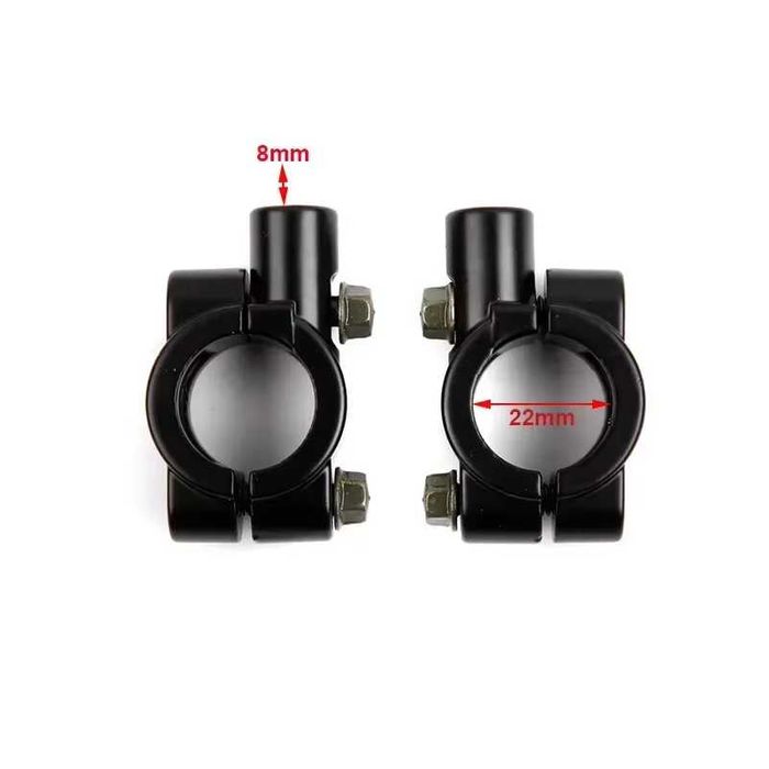 Огледала за Mотор/Скутер/Атв + стойки за огледала 2бр/к-т 3152