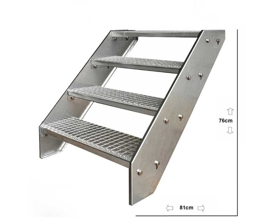 Метално стълбище 4 стъпала | Външни стълби | Поцинковано