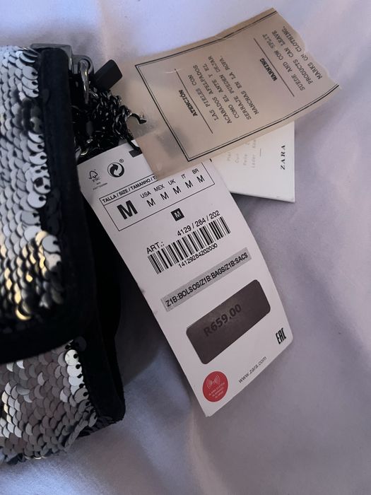 сумка Zara с пайетками
