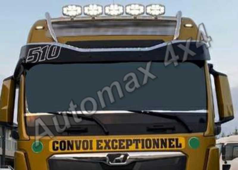 Bullbar proiectoare, bara "H" inox plafon MAN TGX 2021+