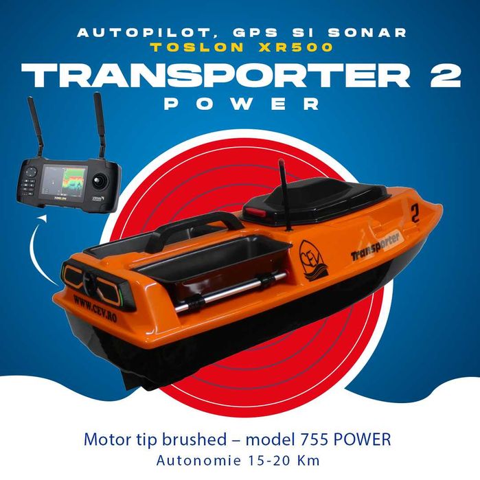 Barcuta cu autopilot GPS si sonar Toslon XR500 - Transporter 2 Power