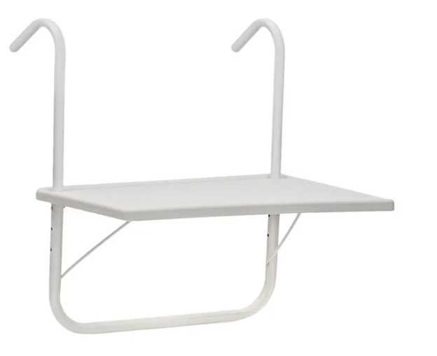 Закачаща се градинска масичка на балкон тераса висяща Бяла 51.5х39х55