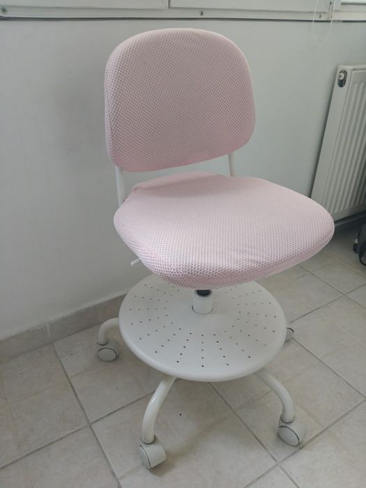 Scaun birou copii, roz deschis
