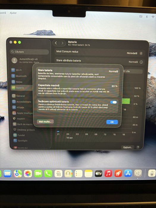 Apple Macbook Air M2 14” Blue, 256gb, impecabil.