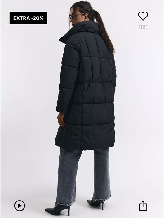 Geacă lungă de iarnă matlasată, noua, marimea XL-42