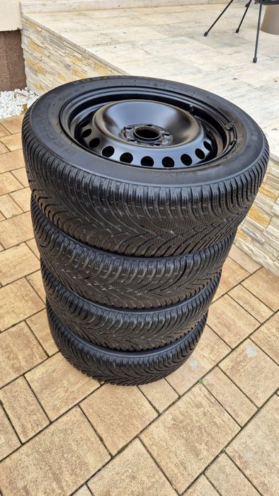 4 jante 5×108 R16 originale Ford cu anvelope profil 6 mm M+S an 2021