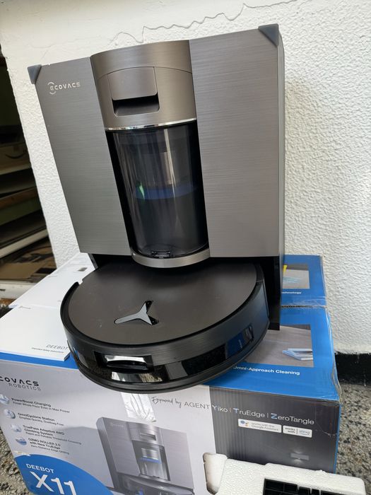 Робот Прахосмукачка за Сухо и Мокро Почистване + Автоматична Станция ECOVACS X11 OMNI Cyclone 19500 Pa, Самоизпразване PureCyclone 2.0!