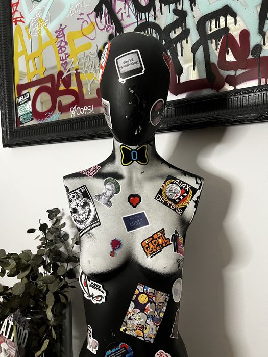 Bust manechin cu stickere - decorativ