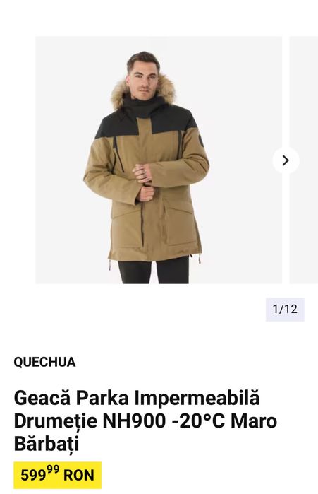 Geaca Parka impermeabila drumetie nh900 -20 grade C