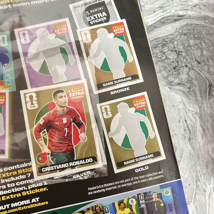 Cristiano Ronaldo Extra sticker gold panini