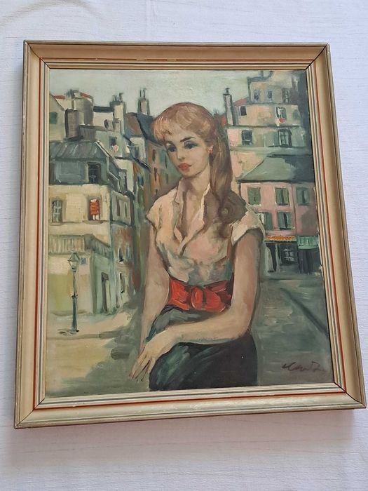 tablou pictura pe panza 57,5/67,5 cm semnat Aurel Naray